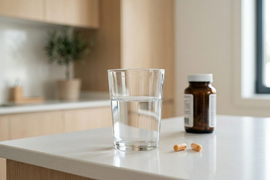 capsule integratore con acqua
